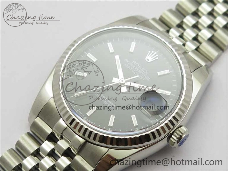 Soft Datejust 36mm 116234 904L SS DJF 1:1 Best Edition Black Dial Sticks Markers On SS Jubilee Bracelet A 10478
