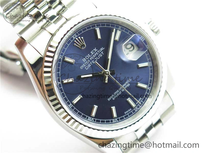 Datejust 36mm 116234 904L SS DJF 1:1 Best Edition Blue Dial Sticks Markers On SS Jubilee Bracelet A OnTrend 10479