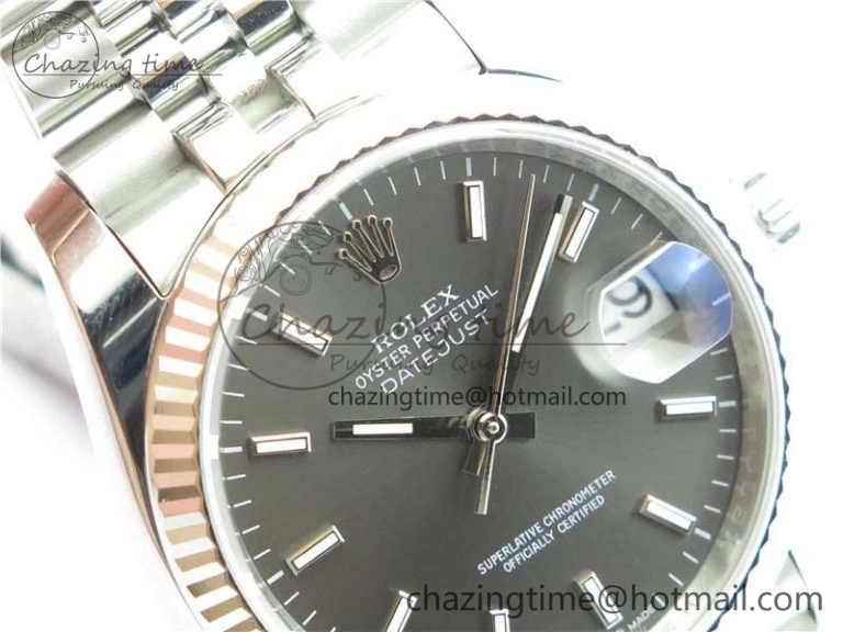 Datejust 36mm 116234 904L SS DJF 1:1 Best Edition Gray Dial Sticks Markers On SS Jubilee Bracelet A QuickDry 2933