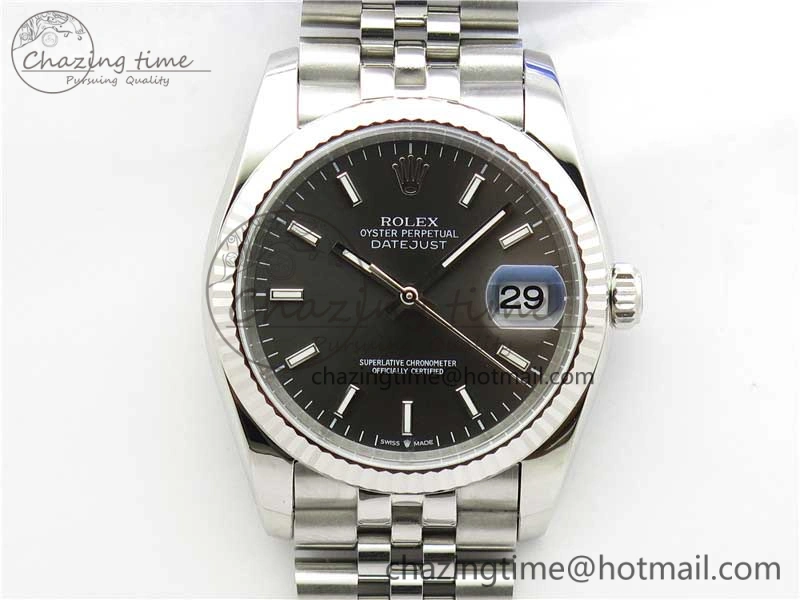 Datejust 36mm 116234 904L SS DJF 1:1 Best Edition Gray Dial Sticks Markers On SS Jubilee Bracelet A QuickDry 2933