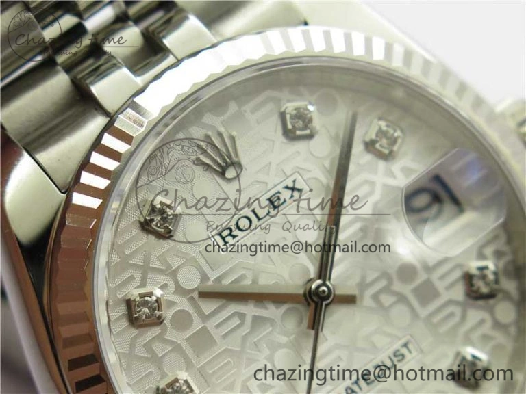 SmoothTexture Datejust 36mm 116234 904L SS DJF 1:1 Best Edition Silver Dial Diam Markers On SS Jubilee Bracelet A 2931