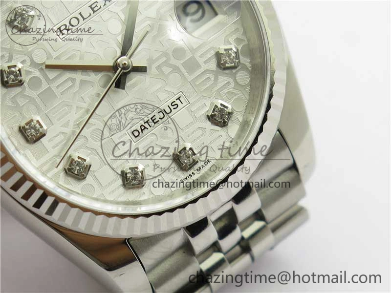 SmoothTexture Datejust 36mm 116234 904L SS DJF 1:1 Best Edition Silver Dial Diam Markers On SS Jubilee Bracelet A 2931