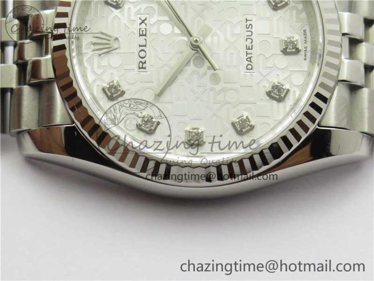 SmoothTexture Datejust 36mm 116234 904L SS DJF 1:1 Best Edition Silver Dial Diam Markers On SS Jubilee Bracelet A 2931