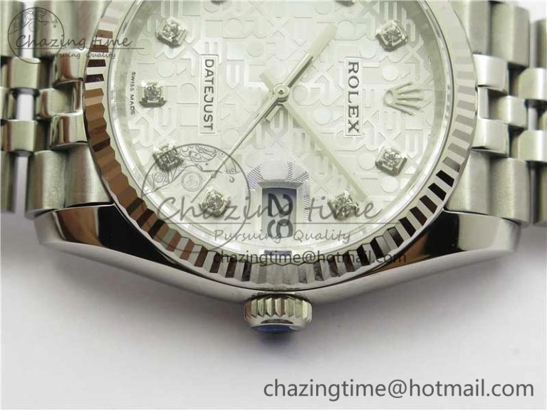SmoothTexture Datejust 36mm 116234 904L SS DJF 1:1 Best Edition Silver Dial Diam Markers On SS Jubilee Bracelet A 2931