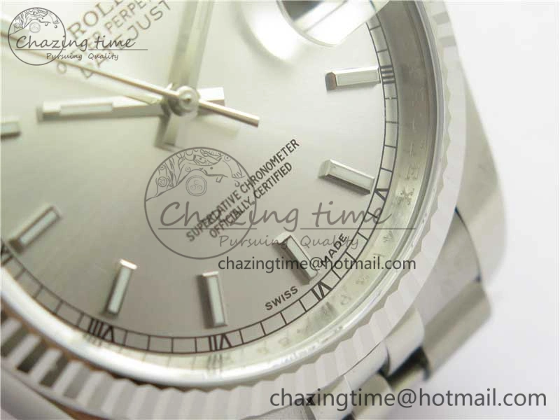 Datejust 36mm 116234 904L SS DJF 1:1 Best Edition Silver Dial Sticks Markers On SS Jubilee Bracelet A Timeless 10473