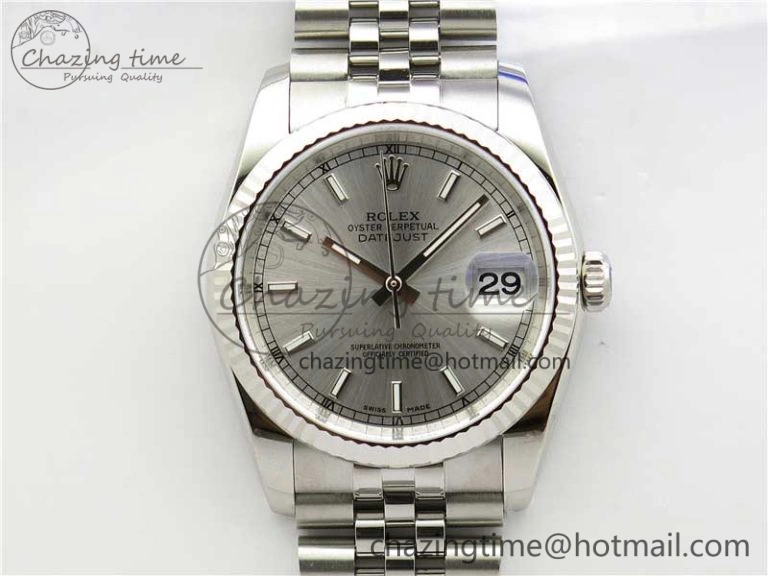 Datejust 36mm 116234 904L SS DJF 1:1 Best Edition Silver Dial Sticks Markers On SS Jubilee Bracelet A Breathable 2932