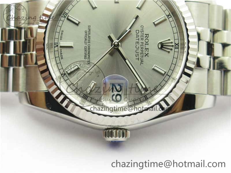 Datejust 36mm 116234 904L SS DJF 1:1 Best Edition Silver Dial Sticks Markers On SS Jubilee Bracelet A Timeless 10473