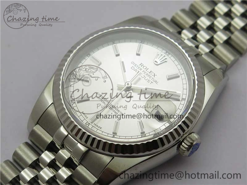 Datejust 36mm 116234 904L SS DJF 1:1 Best Edition Silver Dial Sticks Markers On SS Jubilee Bracelet A Timeless 10473