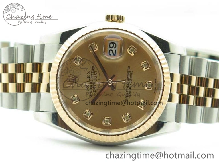 Datejust 36mm 116234 904L SS RG DJF 1:1 Best Edition RG Dial Diam Markers On SS RG Jubilee Bracelet A Sleek 2930