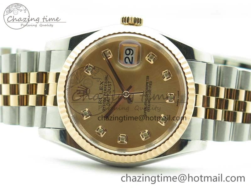 Datejust 36mm 116234 904L SS RG DJF 1:1 Best Edition RG Dial Diam Markers On SS RG Jubilee Bracelet A Sleek 2930
