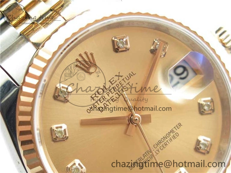 Datejust 36mm 116234 904L SS RG DJF 1:1 Best Edition RG Dial Diam Markers On SS RG Jubilee Bracelet A Sleek 2930