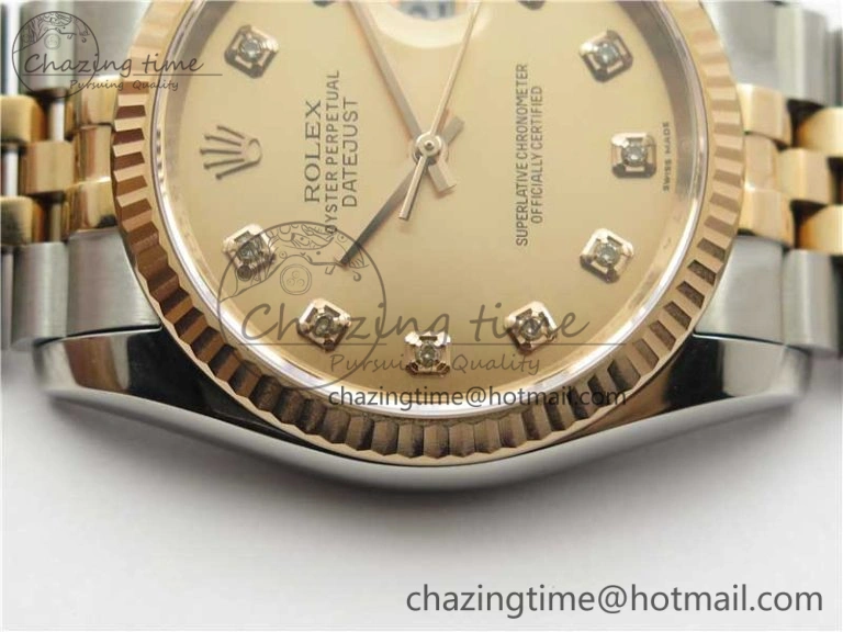 Datejust 36mm 116234 904L SS RG DJF 1:1 Best Edition RG Dial Diam Markers On SS RG Jubilee Bracelet A Sleek 2930