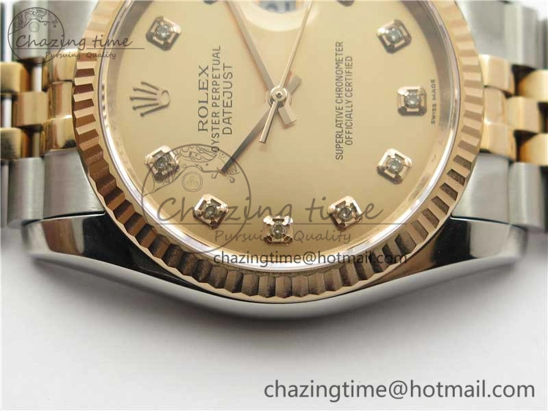 Datejust 36mm 116234 904L SS RG DJF 1:1 Best Edition RG Dial Diam Markers On SS RG Jubilee Bracelet A Sleek 2930