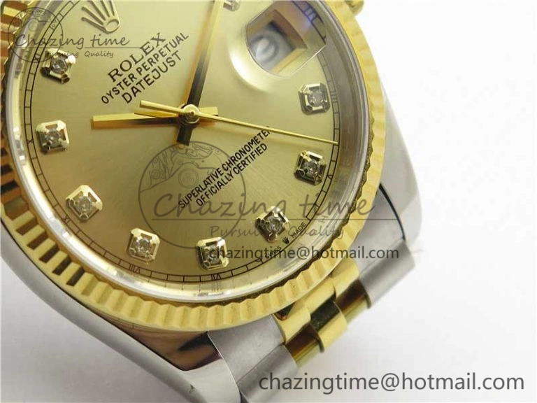 Datejust 36mm 116234 904L SS YG DJF 1:1 Best Edition Yellow Dial Diam Markers On SS YG Jubilee Bracelet A Packable 2927