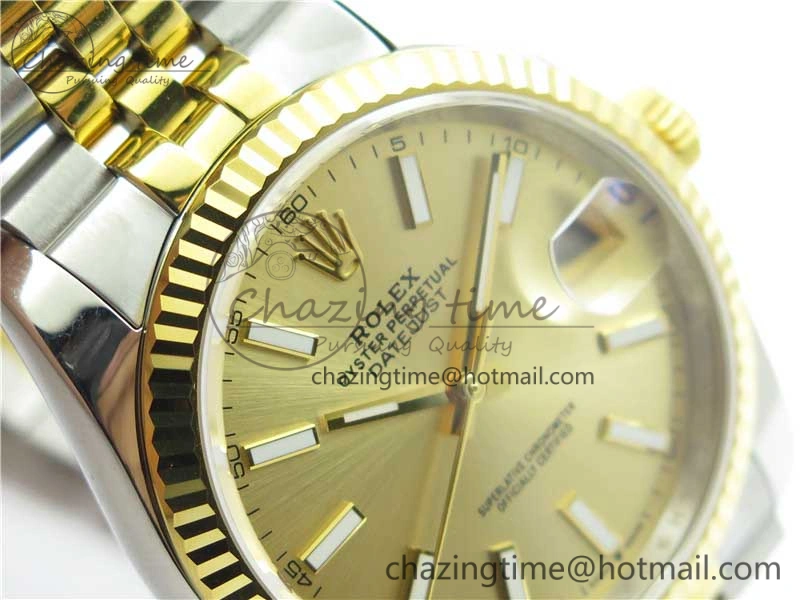 Datejust 36mm 116234 904L SS YG DJF 1:1 Best Edition Yellow Dial Stick Markers On SS YG Jubilee Bracelet A Reliable 10470