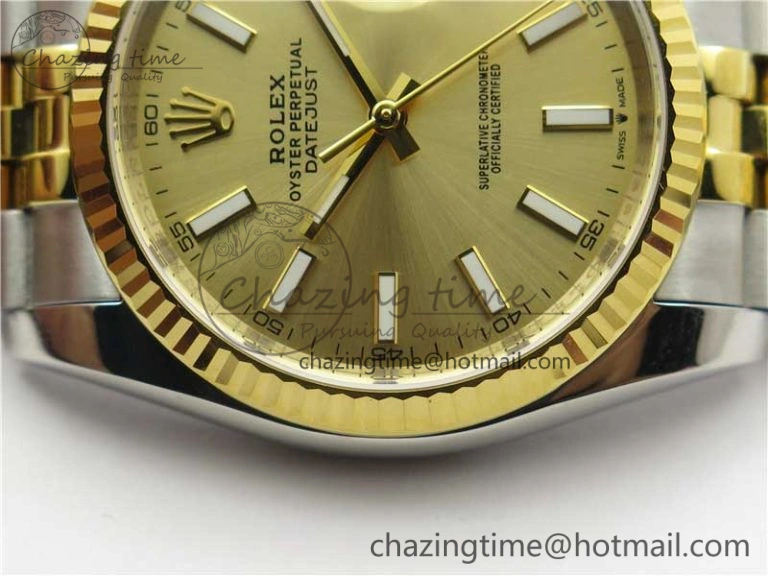 Datejust 36mm 116234 904L SS YG DJF 1:1 Best Edition Yellow Dial Stick Markers On SS YG Jubilee Bracelet A Reliable 10470