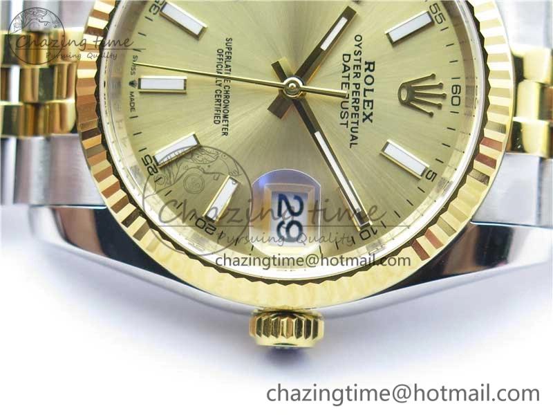 Datejust 36mm 116234 904L SS YG DJF 1:1 Best Edition Yellow Dial Stick Markers On SS YG Jubilee Bracelet A Reliable 10470