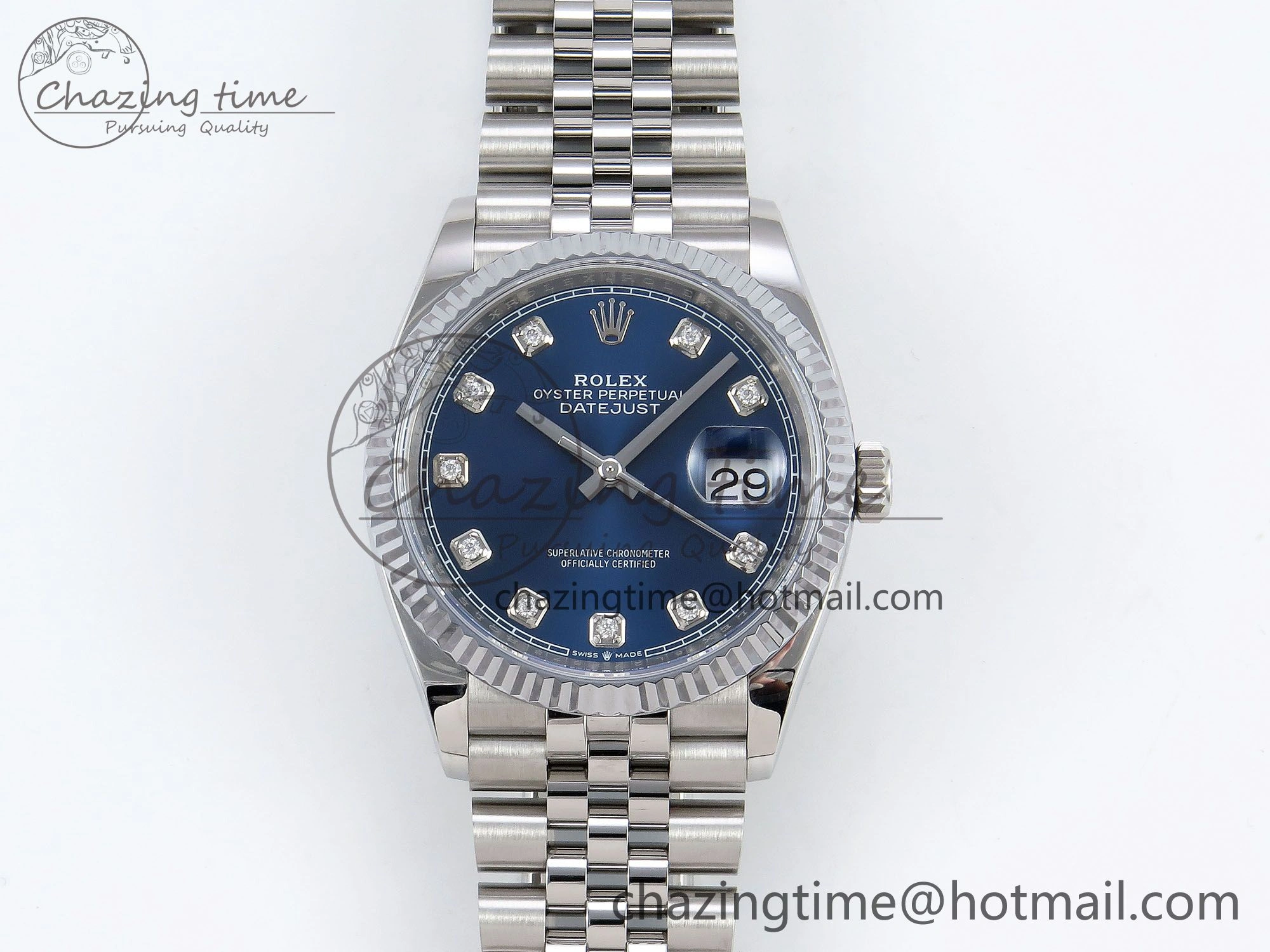 Datejust 36mm 126234 904L Steel HGF 1:1 Best Edition Blue Diamonds Dial on SS Bracelet VR Stylish 1472