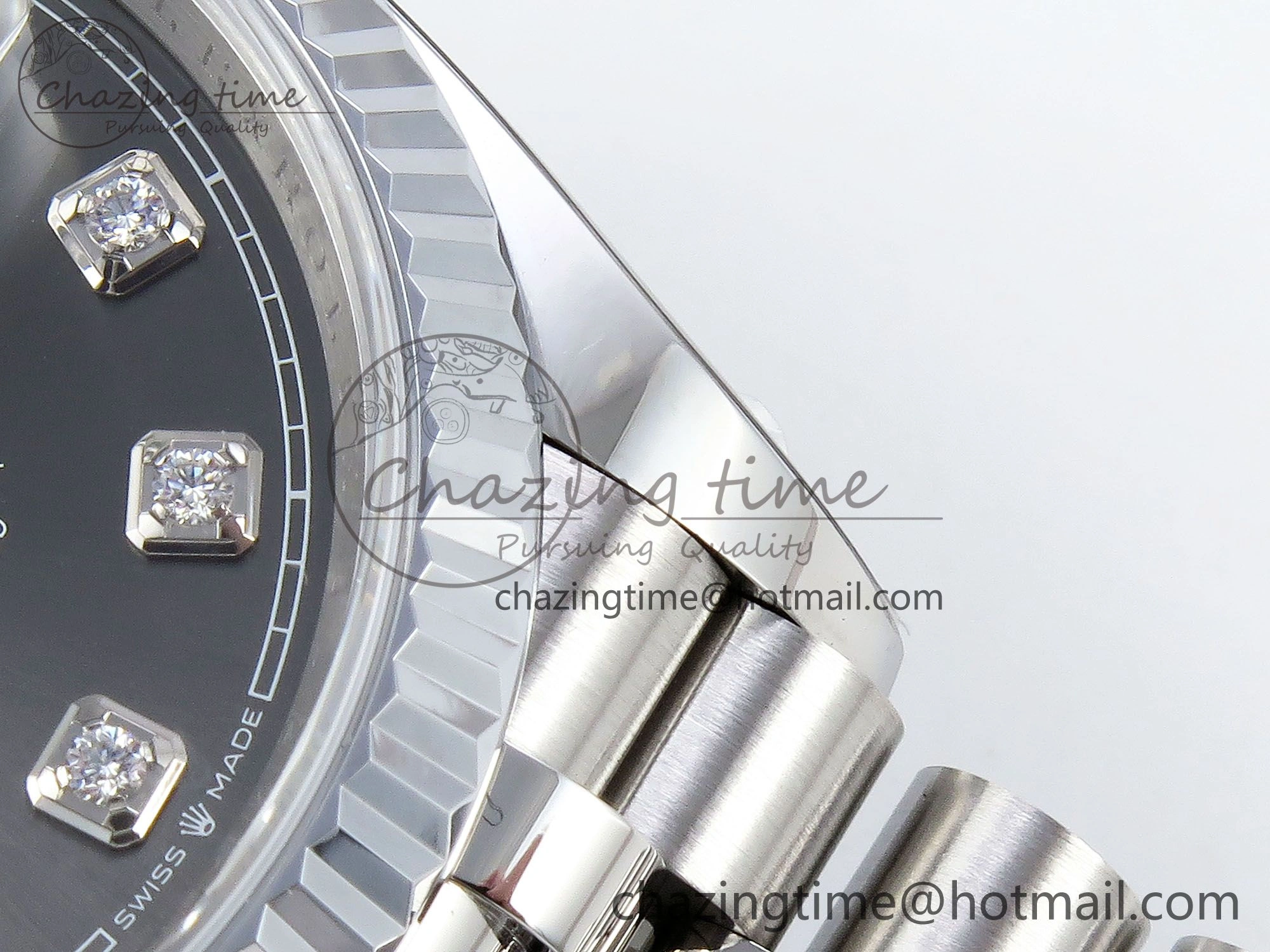Youthful Datejust 36mm 126234 904L Steel HGF 1:1 Best Edition Gray Diamonds Dial on SS Bracelet VR 1481