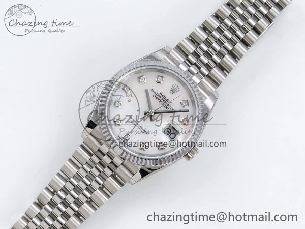UrbanStyle Datejust 36mm 126234 904L Steel HGF 1:1 Best Edition White Mop Dial on SS Bracelet VR 1475