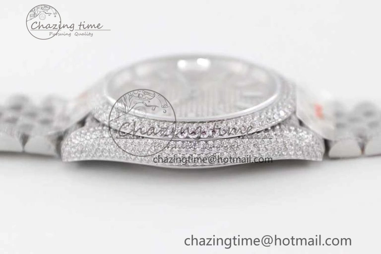 Datejust 41 SS Full Diamonds TWF 1:1 Best Edition Diamonds Stick Markers Dial on Jubilee Bracelet A HighPerformance 2392