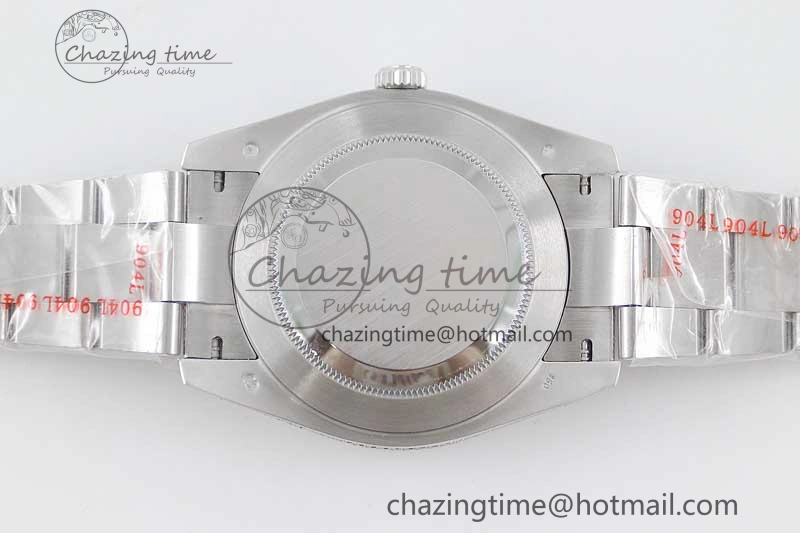 Snug Datejust 41 SS Full Diamonds TWF 1:1 Best Edition Gray Roman Markers Dial on Bracelet A 2391