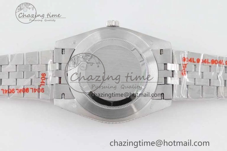 Contemporary Datejust 41 SS Full Diamonds TWF 1:1 Best Edition Gray Roman Markers Dial on Jubilee Bracelet A 2389