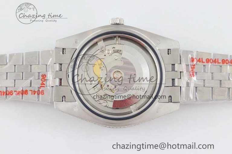 Contemporary Datejust 41 SS Full Diamonds TWF 1:1 Best Edition Gray Roman Markers Dial on Jubilee Bracelet A 2389