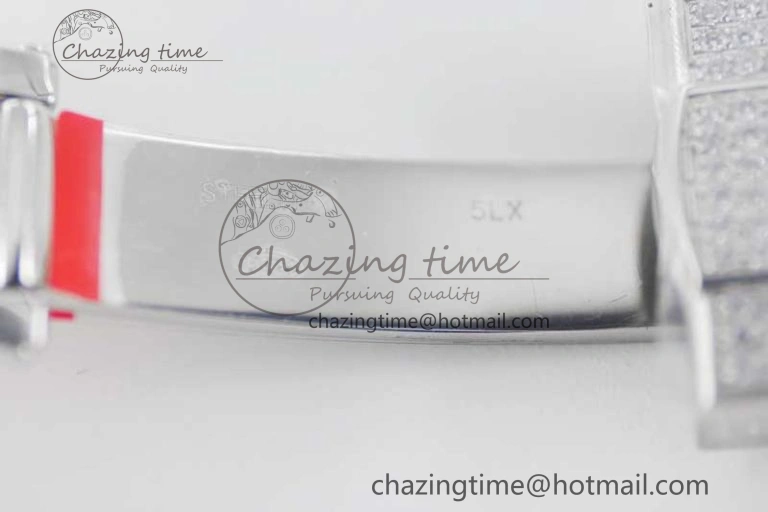 Contemporary Datejust 41 SS Full Diamonds TWF 1:1 Best Edition Gray Roman Markers Dial on Jubilee Bracelet A 2389