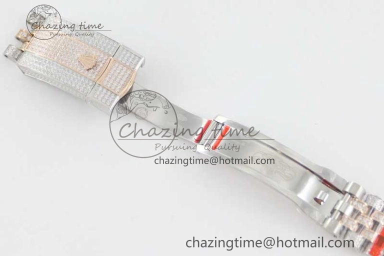 Datejust 41 SS RG Full Diamonds TWF 1:1 Best Edition Arabic Markers Dial on Jubilee Bracelet A UrbanChic 2385