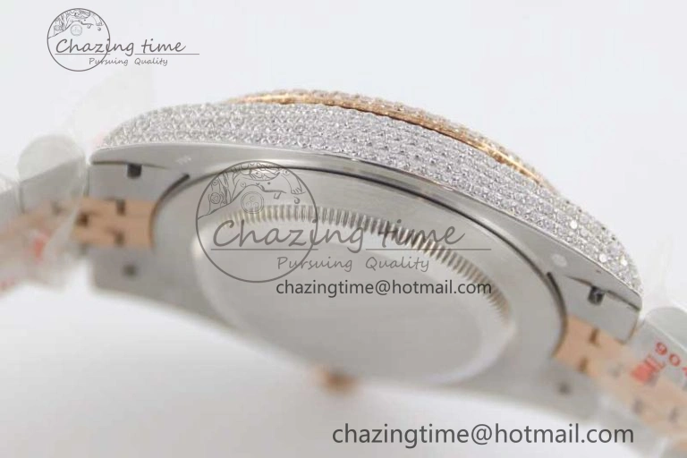 Datejust 41 SS RG Full Diamonds TWF 1:1 Best Edition Arabic Markers Dial on Jubilee Bracelet A UrbanChic 2385