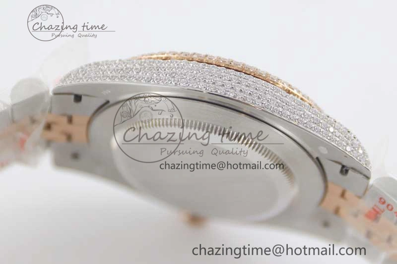 Datejust 41 SS RG Full Diamonds TWF 1:1 Best Edition Arabic Markers Dial on Jubilee Bracelet A UrbanChic 2385