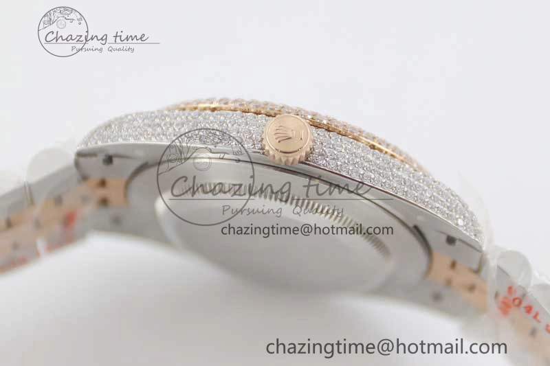 Datejust 41 SS RG Full Diamonds TWF 1:1 Best Edition Arabic Markers Dial on Jubilee Bracelet A UrbanChic 2385