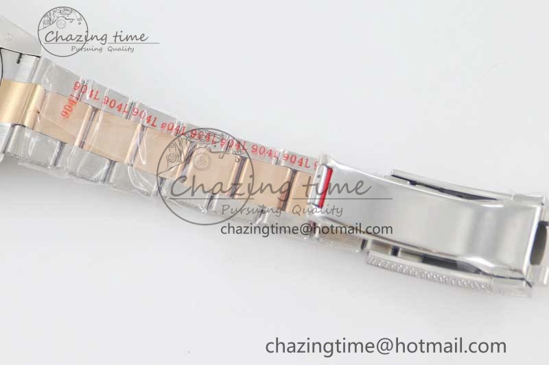 Snug Datejust 41 SS RG Full Diamonds TWF 1:1 Best Edition Diamonds Stick Markers Dial on Bracelet A 2400