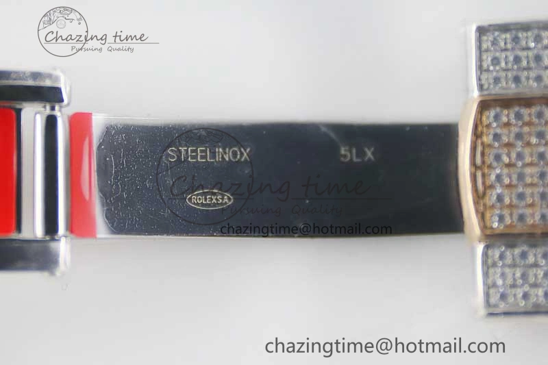 Snug Datejust 41 SS RG Full Diamonds TWF 1:1 Best Edition Diamonds Stick Markers Dial on Bracelet A 2400
