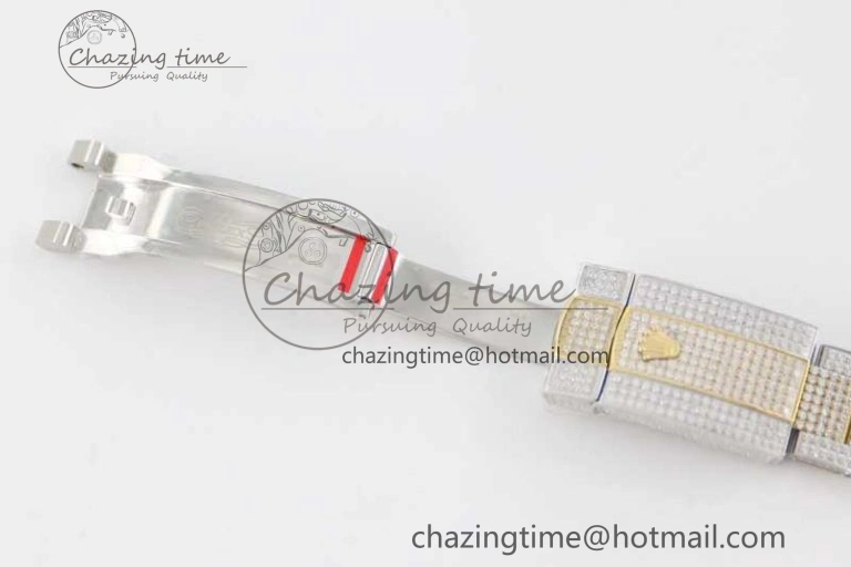 Datejust 41 SS YG Full Diamonds TWF 1:1 Best Edition Arabic Markers Dial on Bracelet A FreshLook 2397
