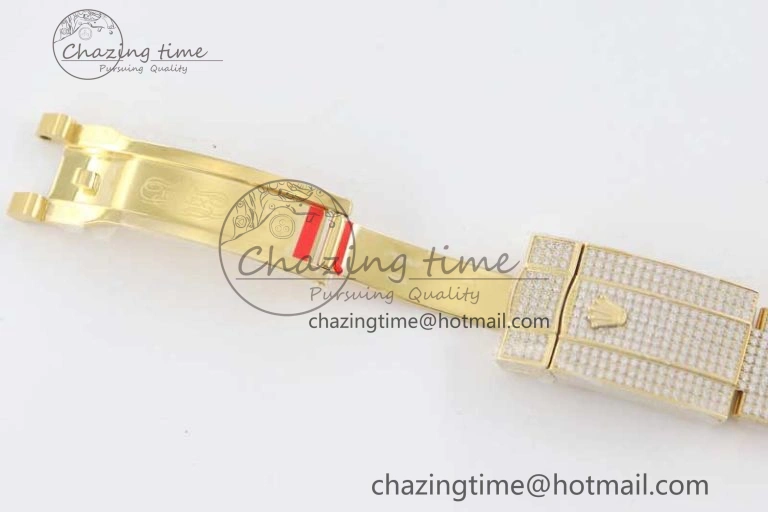 Datejust 41 YG Full Diamonds TWF 1:1 Best Edition Arabic Markers Dial on Bracelet A GoAnywhere 2399