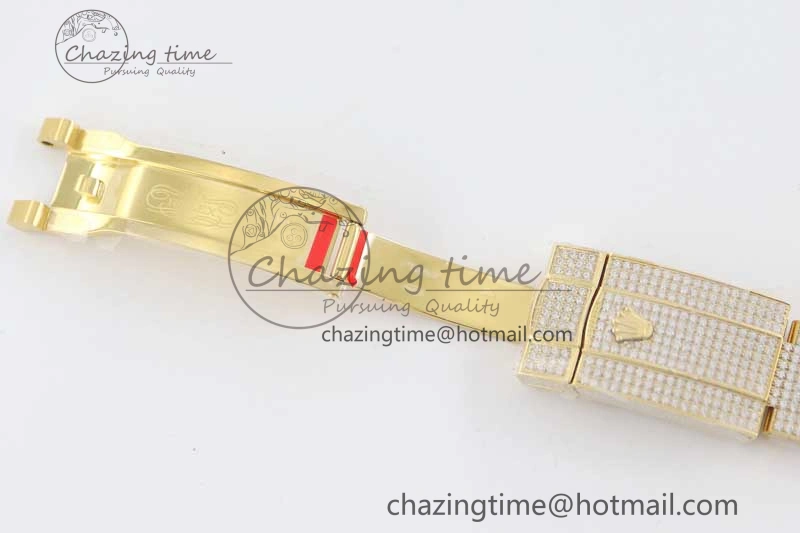 Datejust 41 YG Full Diamonds TWF 1:1 Best Edition Arabic Markers Dial on Bracelet A GoAnywhere 2399