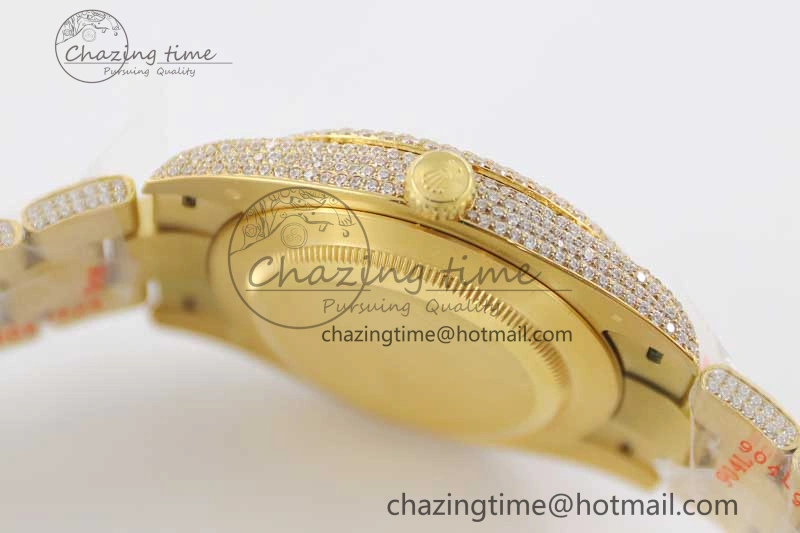 Datejust 41 YG Full Diamonds TWF 1:1 Best Edition Arabic Markers Dial on Bracelet A GoAnywhere 2399