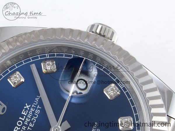 BestValue Datejust 41mm 126234 904L Steel HGF 1:1 Best Edition Blue Diamonds Dial on SS Bracelet VR 1471