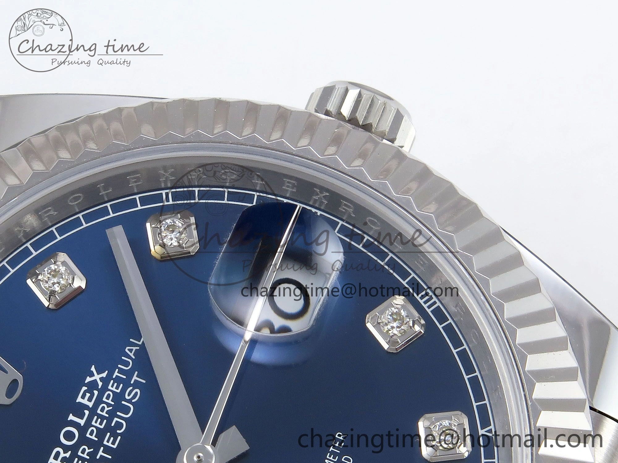 BestValue Datejust 41mm 126234 904L Steel HGF 1:1 Best Edition Blue Diamonds Dial on SS Bracelet VR 1471