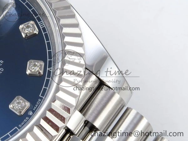 BestValue Datejust 41mm 126234 904L Steel HGF 1:1 Best Edition Blue Diamonds Dial on SS Bracelet VR 1471