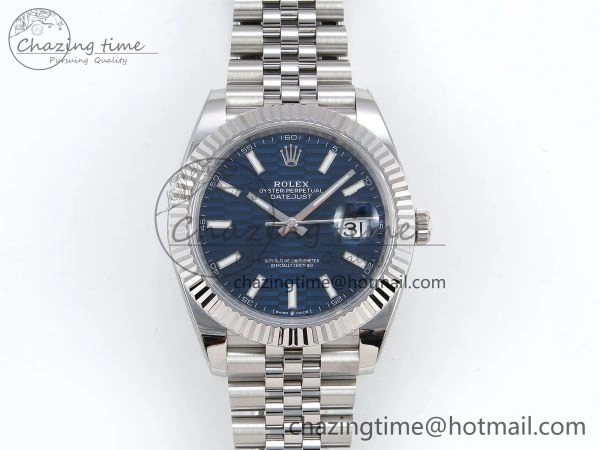 Datejust 41mm 126234 904L Steel HGF 1:1 Best Edition Blue Textured Dial on SS Bracelet VR Compact 1468