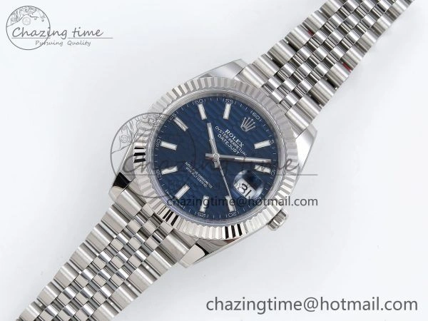 Datejust 41mm 126234 904L Steel HGF 1:1 Best Edition Blue Textured Dial on SS Bracelet VR Compact 1468