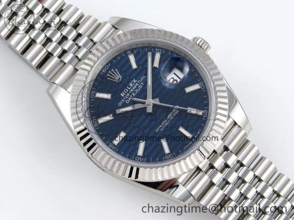Datejust 41mm 126234 904L Steel HGF 1:1 Best Edition Blue Textured Dial on SS Bracelet VR Compact 1468