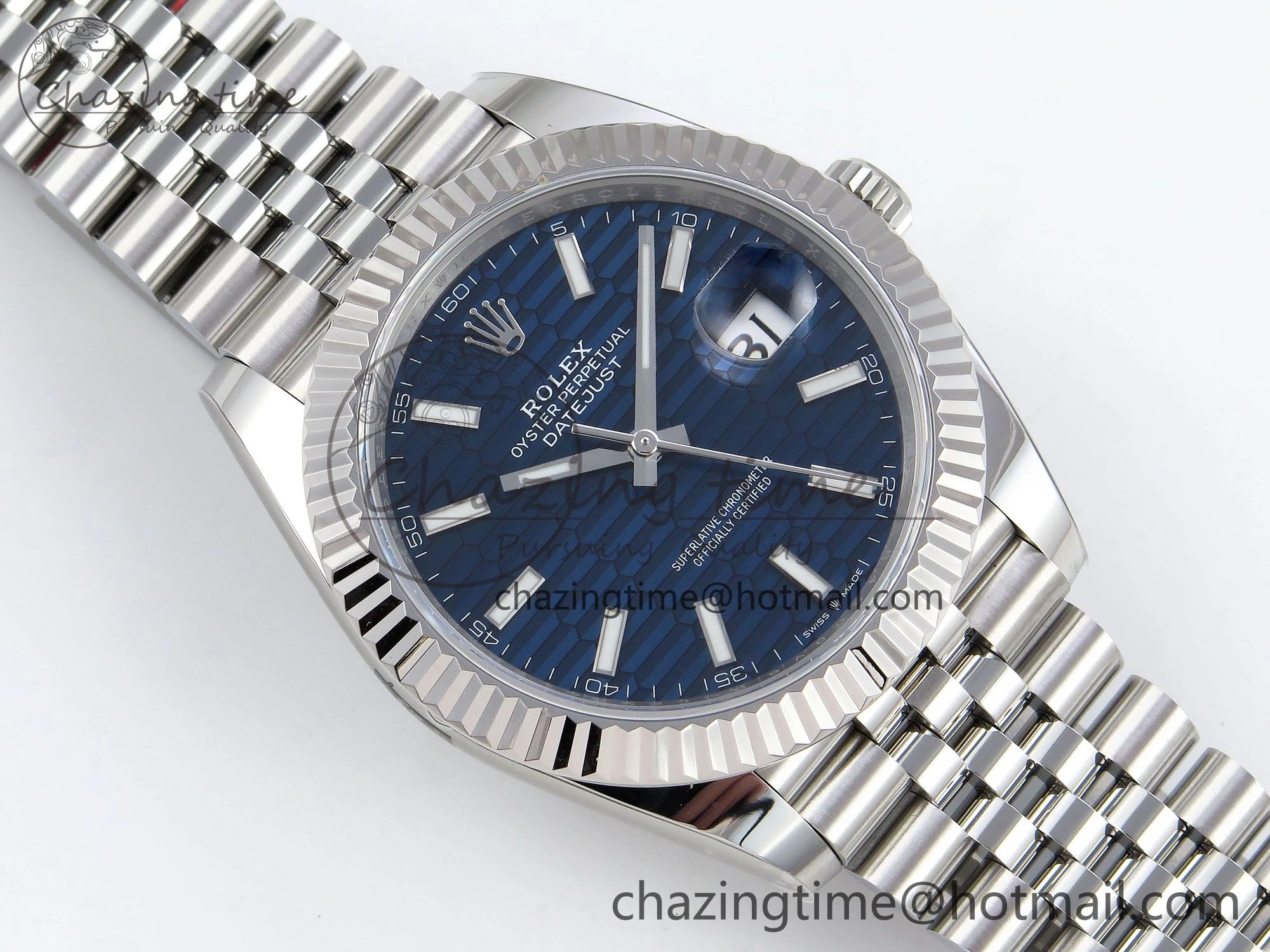 Datejust 41mm 126234 904L Steel HGF 1:1 Best Edition Blue Textured Dial on SS Bracelet VR Compact 1468