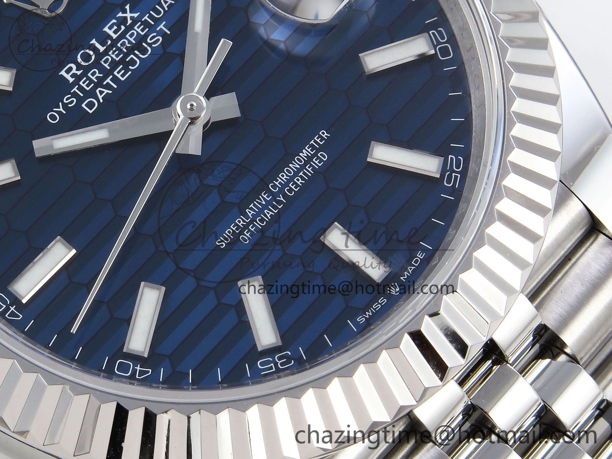 Datejust 41mm 126234 904L Steel HGF 1:1 Best Edition Blue Textured Dial on SS Bracelet VR Compact 1468