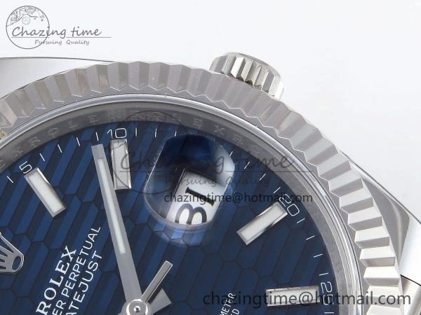 Datejust 41mm 126234 904L Steel HGF 1:1 Best Edition Blue Textured Dial on SS Bracelet VR Compact 1468
