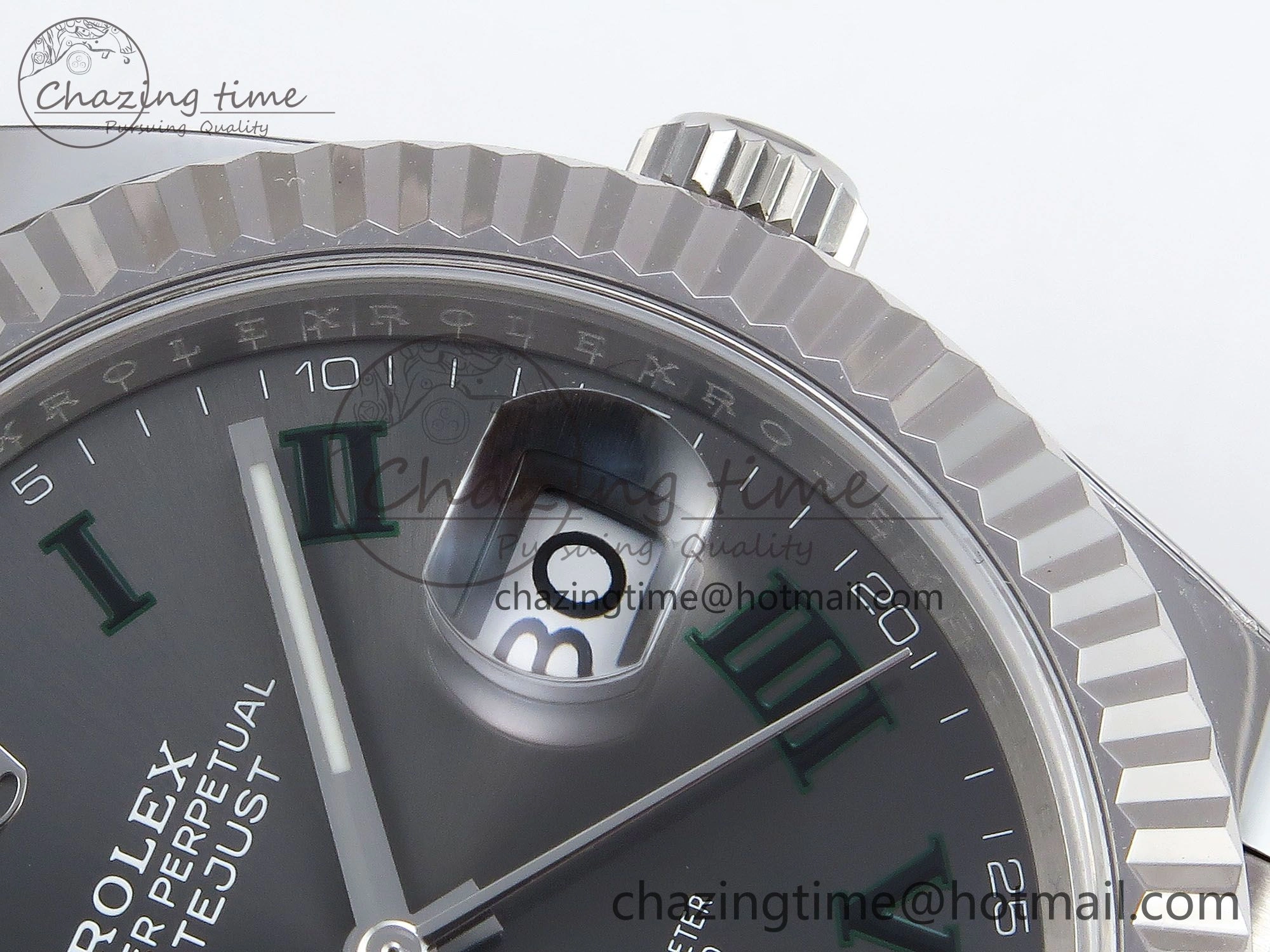 HighPerformance Datejust 41mm 126234 904L Steel HGF 1:1 Best Edition Gray Dial Green Roman on SS Bracelet VR 1467
