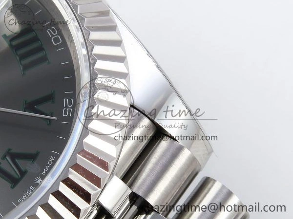 HighPerformance Datejust 41mm 126234 904L Steel HGF 1:1 Best Edition Gray Dial Green Roman on SS Bracelet VR 1467